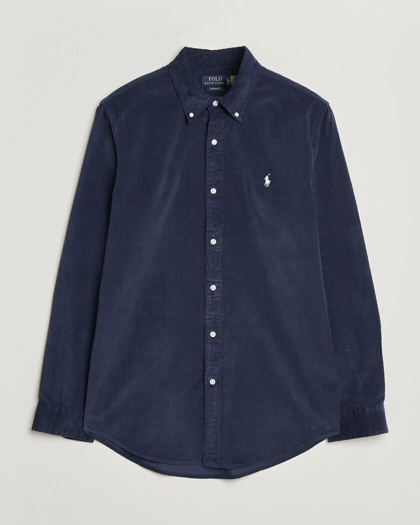 Polo Ralph Lauren Custom Fit BD Corduroy Shirt Newport Navy – Blau