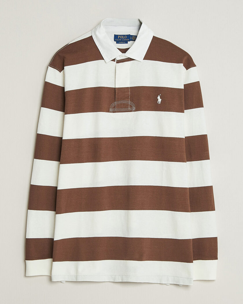 Polo Ralph Lauren Striped Jersey Rugger Cream/Brown – Mehrfarbig
