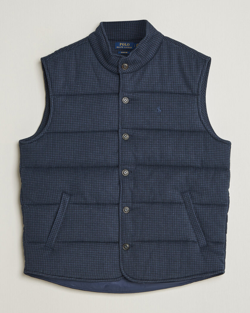 Polo Ralph Lauren Double Knitted Jaquard Vest Navy – Blau