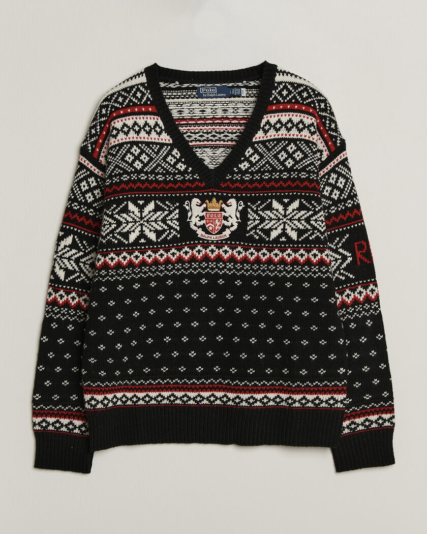 Polo Ralph Lauren Royal Holiday Wool Sweater Black Combo – Schwarz