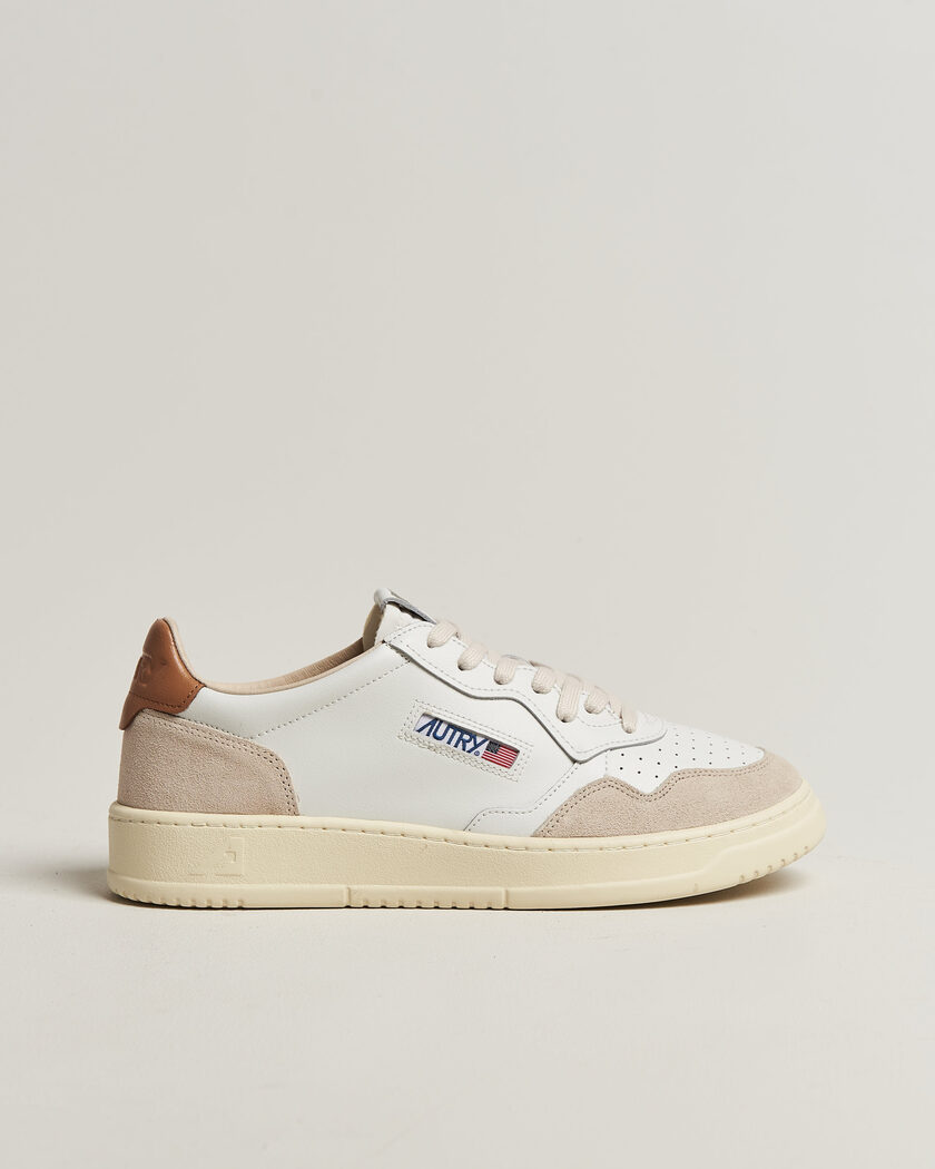 Autry Medalist Low Leather/Suede Sneaker White/Lion – Weiß