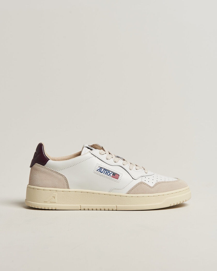 Autry Medalist Low Leather/Suede Sneaker White/Fig – Weiß