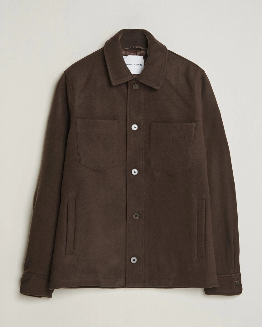 Samsøe Samsøe Pally Padded Shirt Jacket Delicioso – Braun
