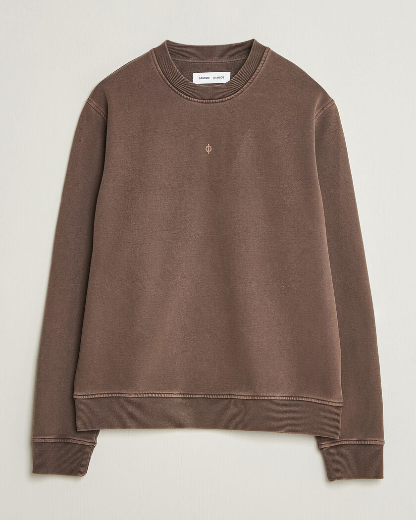  Samsøe Samsøe Ollie Washed Crew Neck Sweatshirt Delicioso – Braun