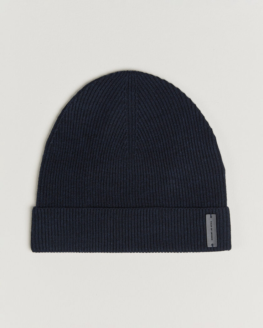 Tiger of Sweden Caldu Wool Beanie Light Ink – Blau