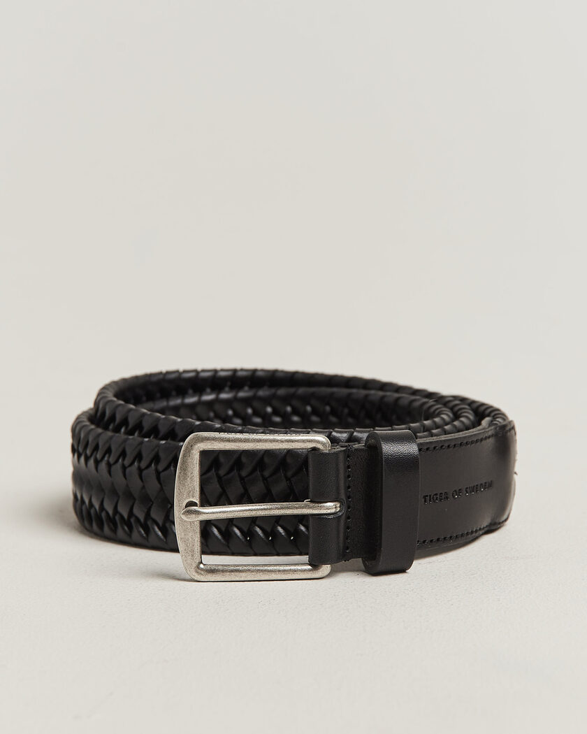 Tiger of Sweden Braidant Braided Belt Black – Schwarz