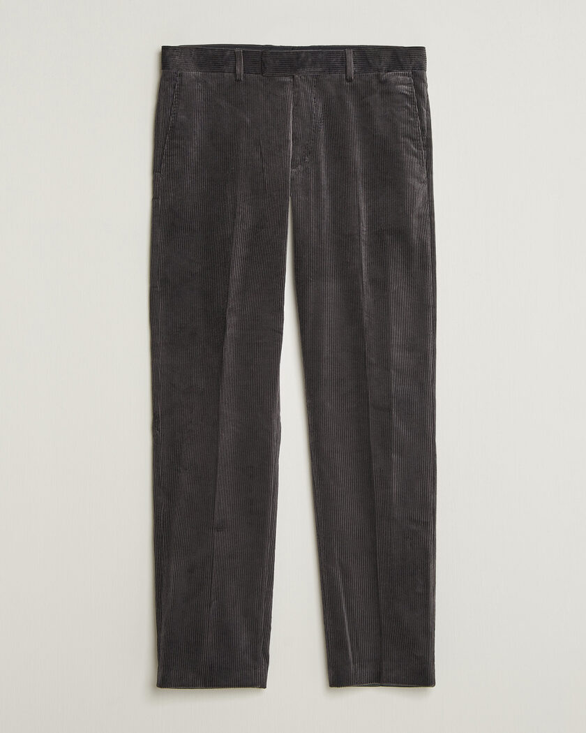 Tiger of Sweden Tense Pleated Corduroy Trousers Phantom – Grau