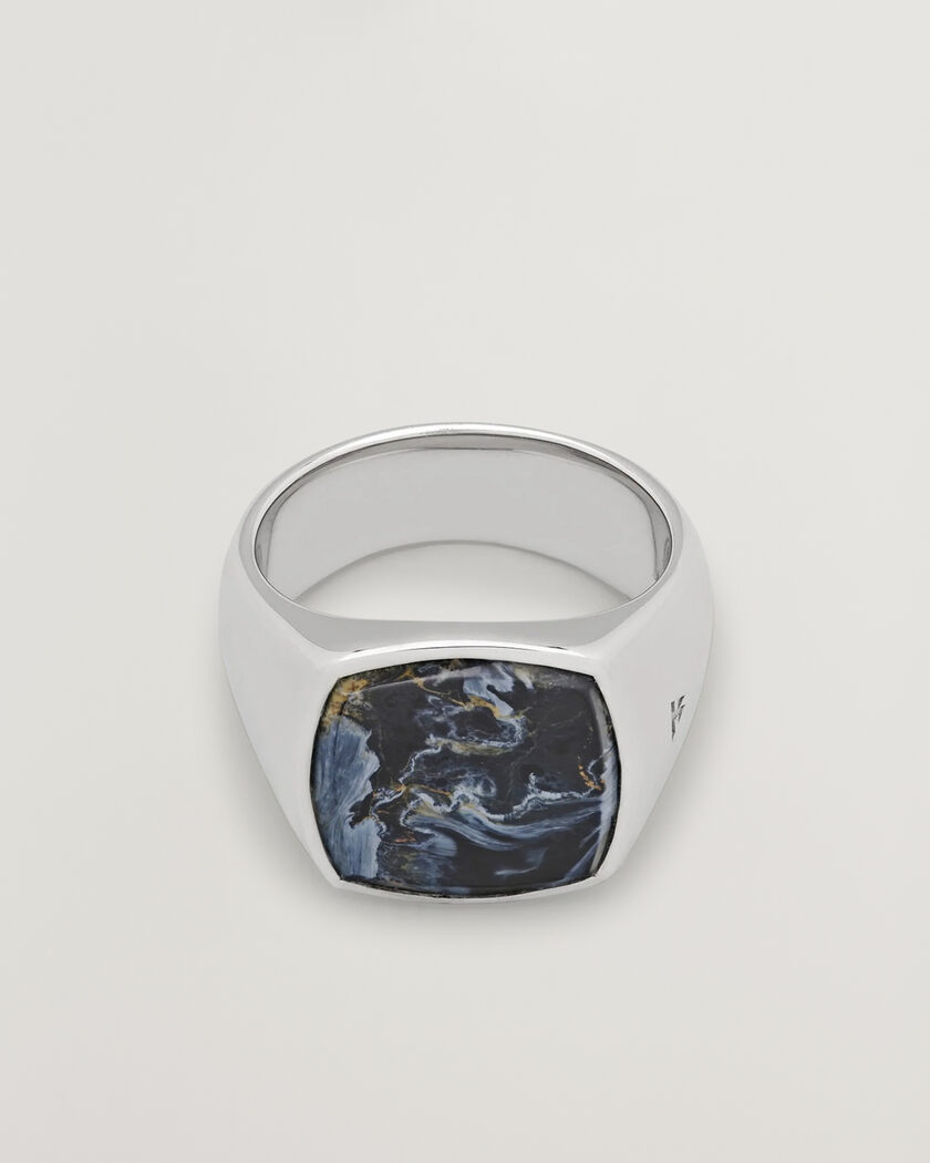 Tom Wood Cushion Pietersite Ring Silver – Silber