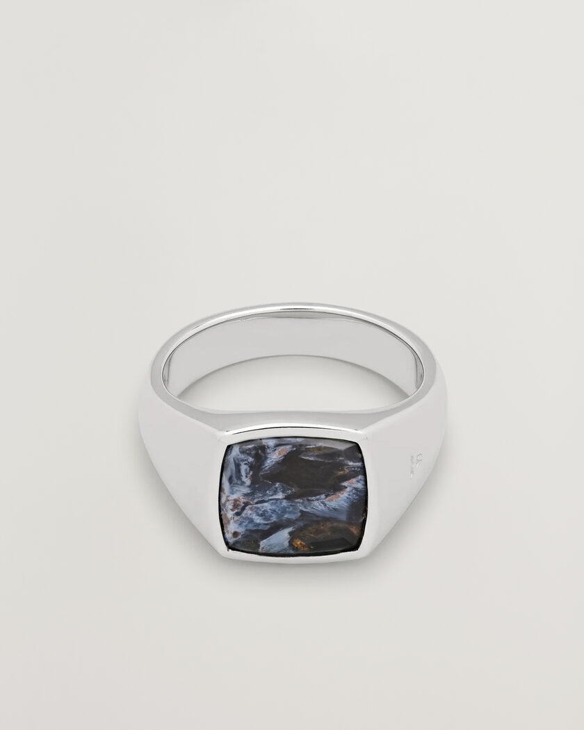 Tom Wood Key Pietersite Ring Silver – Silber