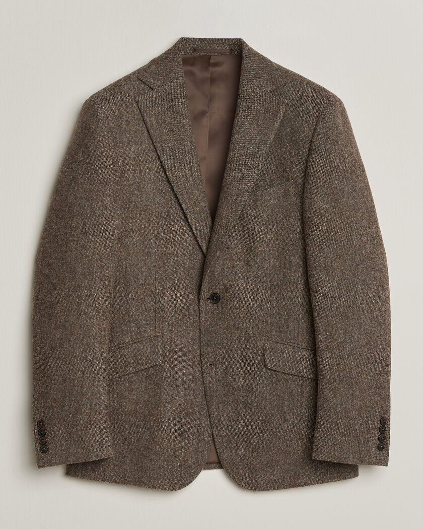 Walker Slater Edward Shetland Wool Donegal Blazer Tobacco – Braun