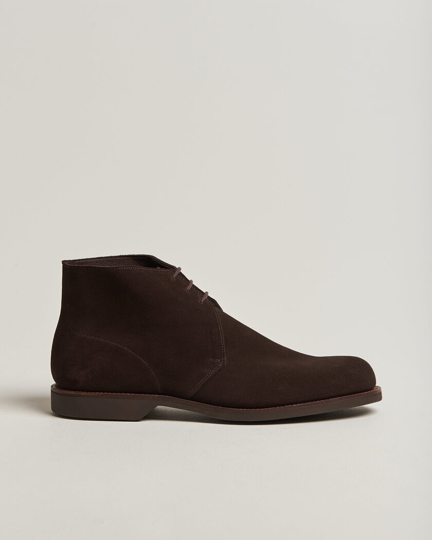 Crockett & Jones Unlined Chukka 4 Boot Dark Brown Suede – Braun