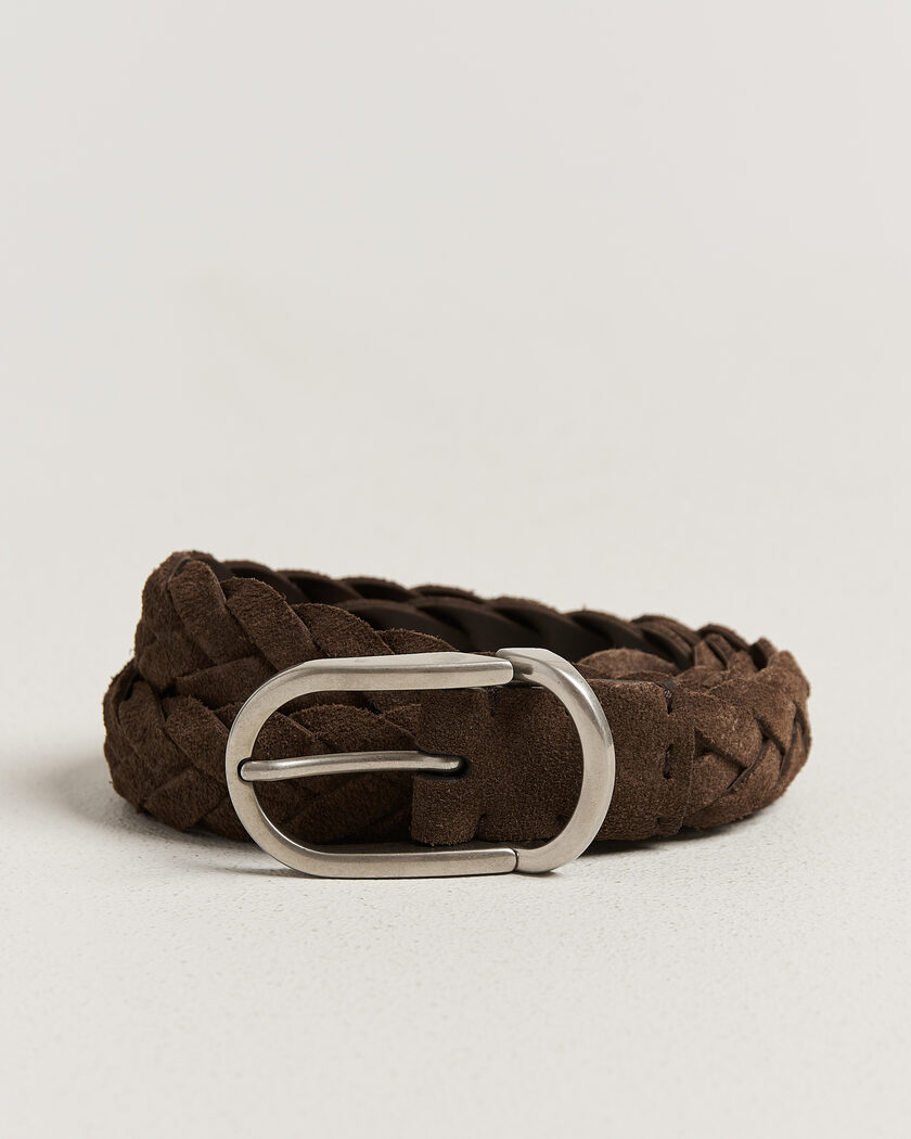 Brunello Cucinelli Suede Belt Dark Brown – Braun
