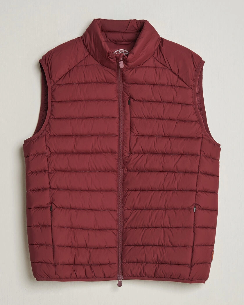 Save The Duck Rhus Matt Lightweight Vest Wine Red – Rot