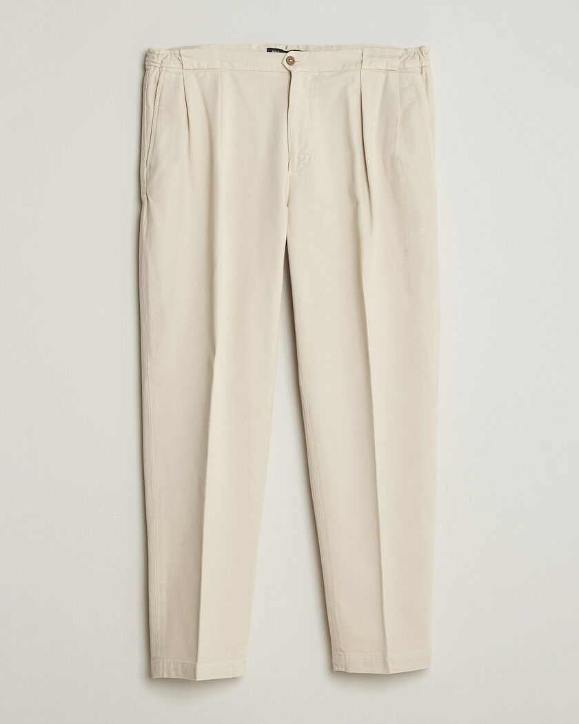 Briglia 1949 Portobello Loose Fit Cotton Trousers Ecru – Weiß