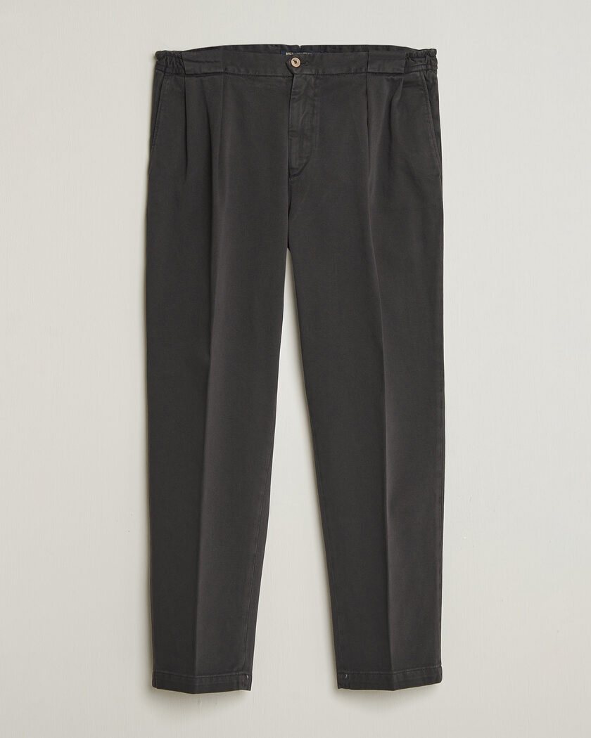 Briglia 1949 Portobello Loose Fit Cotton Trousers Dark Grey – Grau