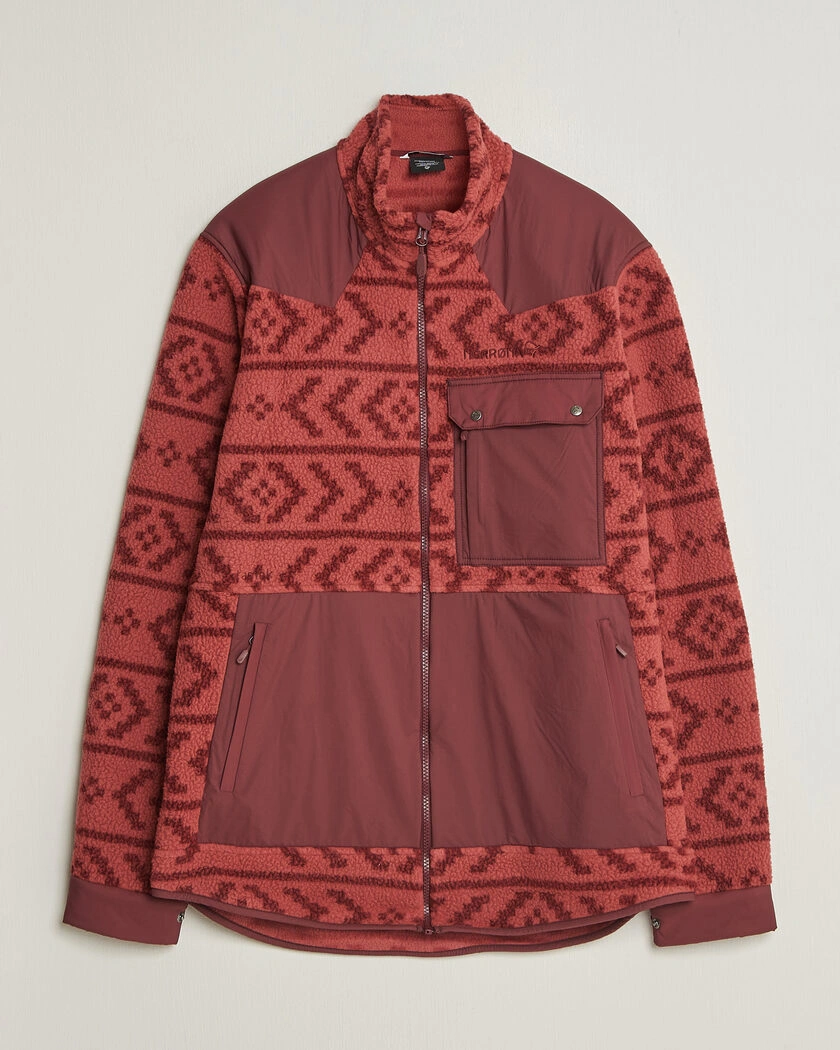 Norrøna Tamok Warm3 Fleece Jacket Cowhide – Rot