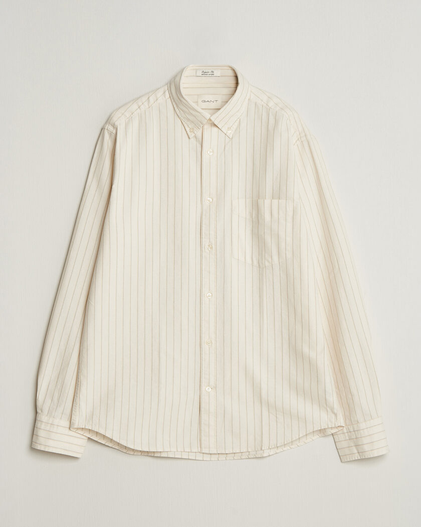Gant Regular Fit Archive Oxford Striped Shirt Cream – Weiß