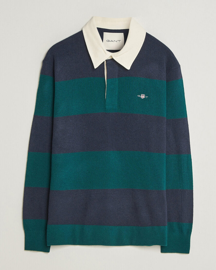  Gant Lambswool Barstriped Rugger Dark Emerald – Mehrfarbig