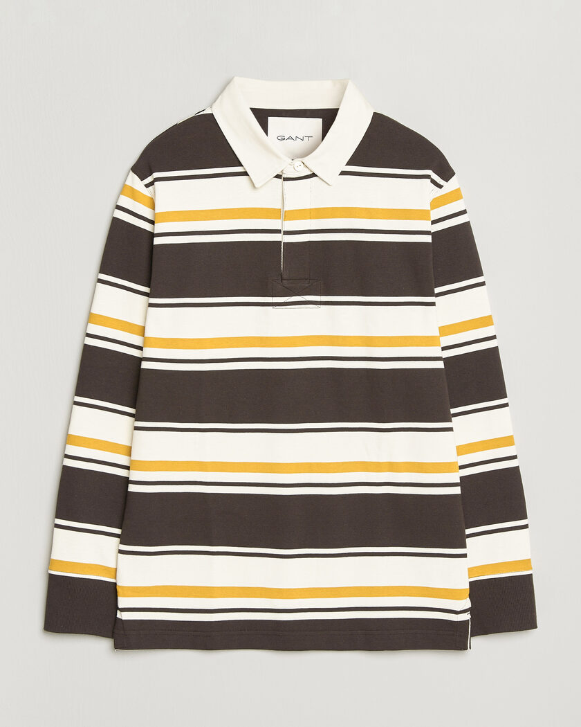 Gant Striped Heavy Rugger Charred Wood Brown – Mehrfarbig