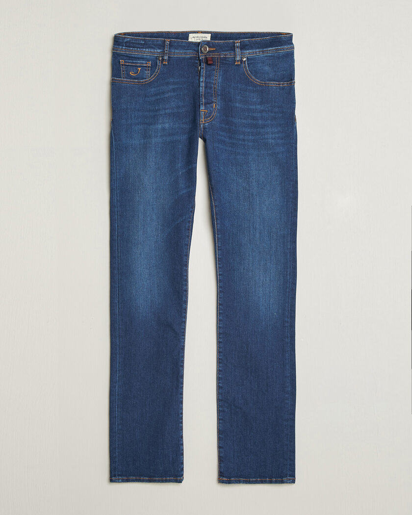 Jacob Cohën Bard Slim Fit Vintage Wash Stretch Jeans Mid Blue – Blau