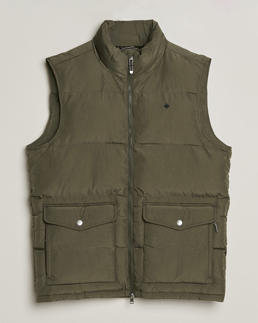 Morris Lennox Puffer Vest Olive – Grün