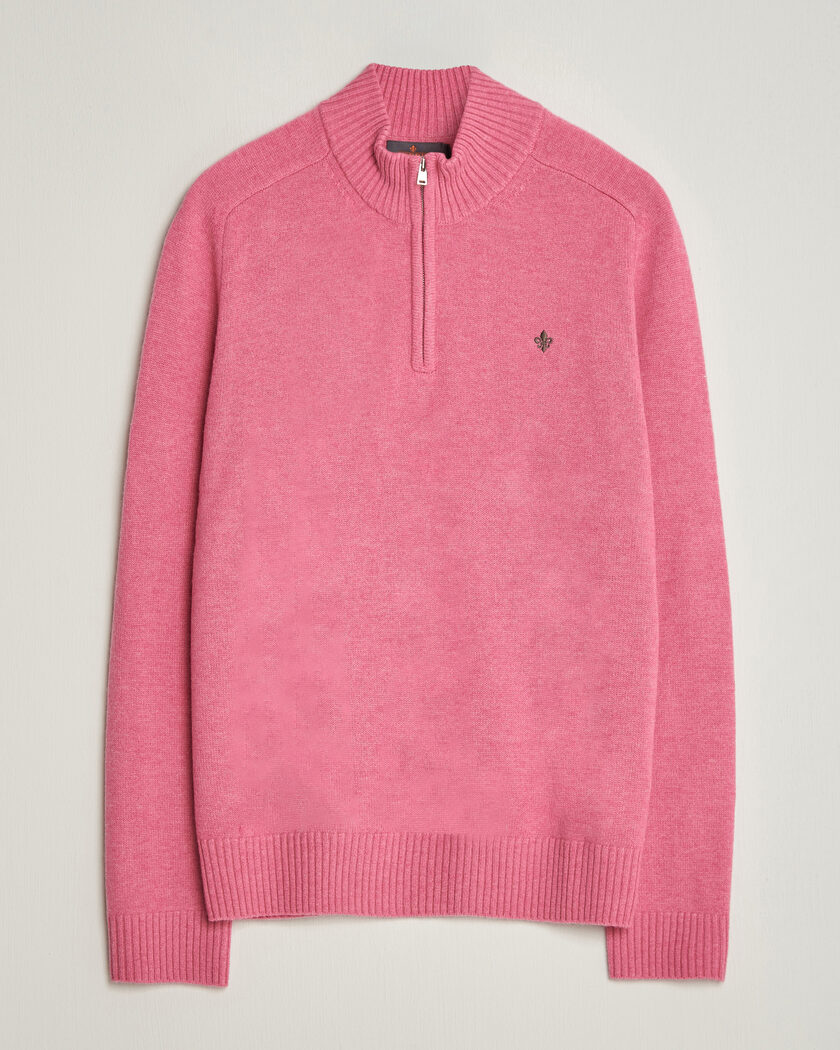 Morris Hertford Lambswool Half Zip Cerise – Rosa