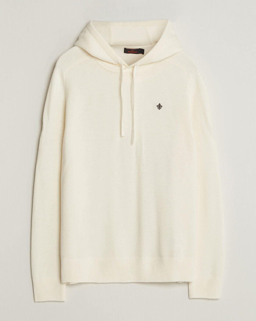 Morris Hertford Lambswool Hoodie Off White – Weiß