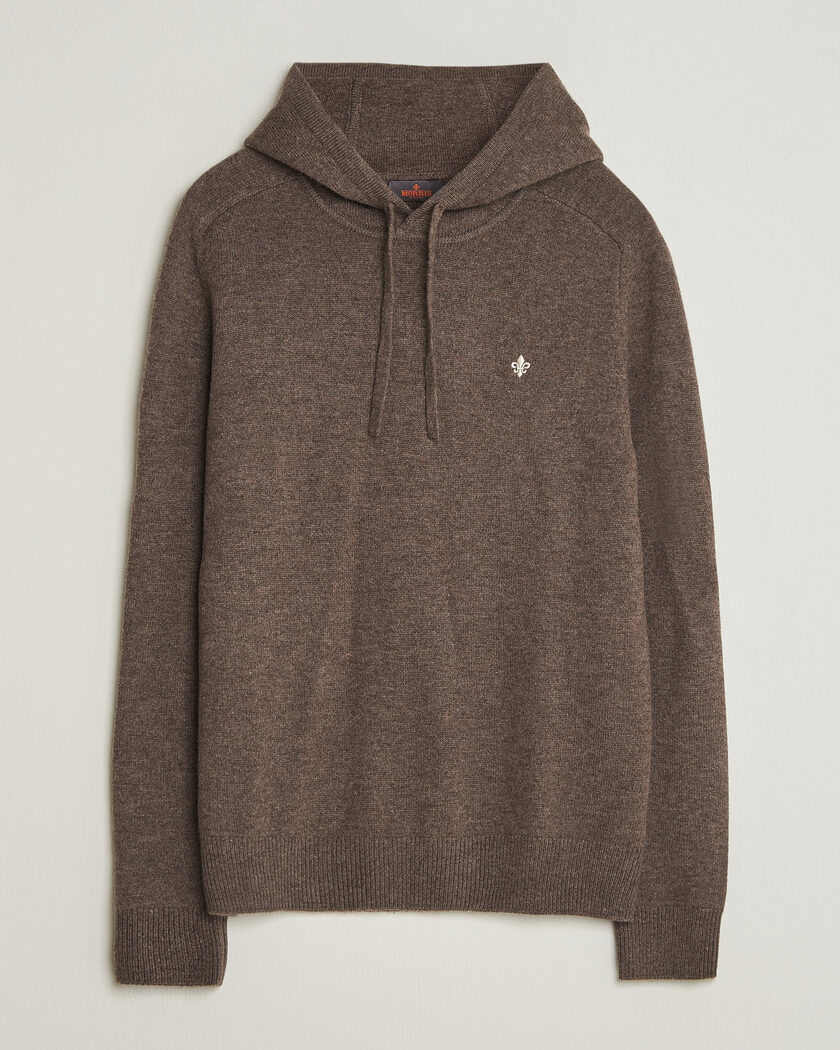 Morris Hertford Lambswool Hoodie Brown – Braun