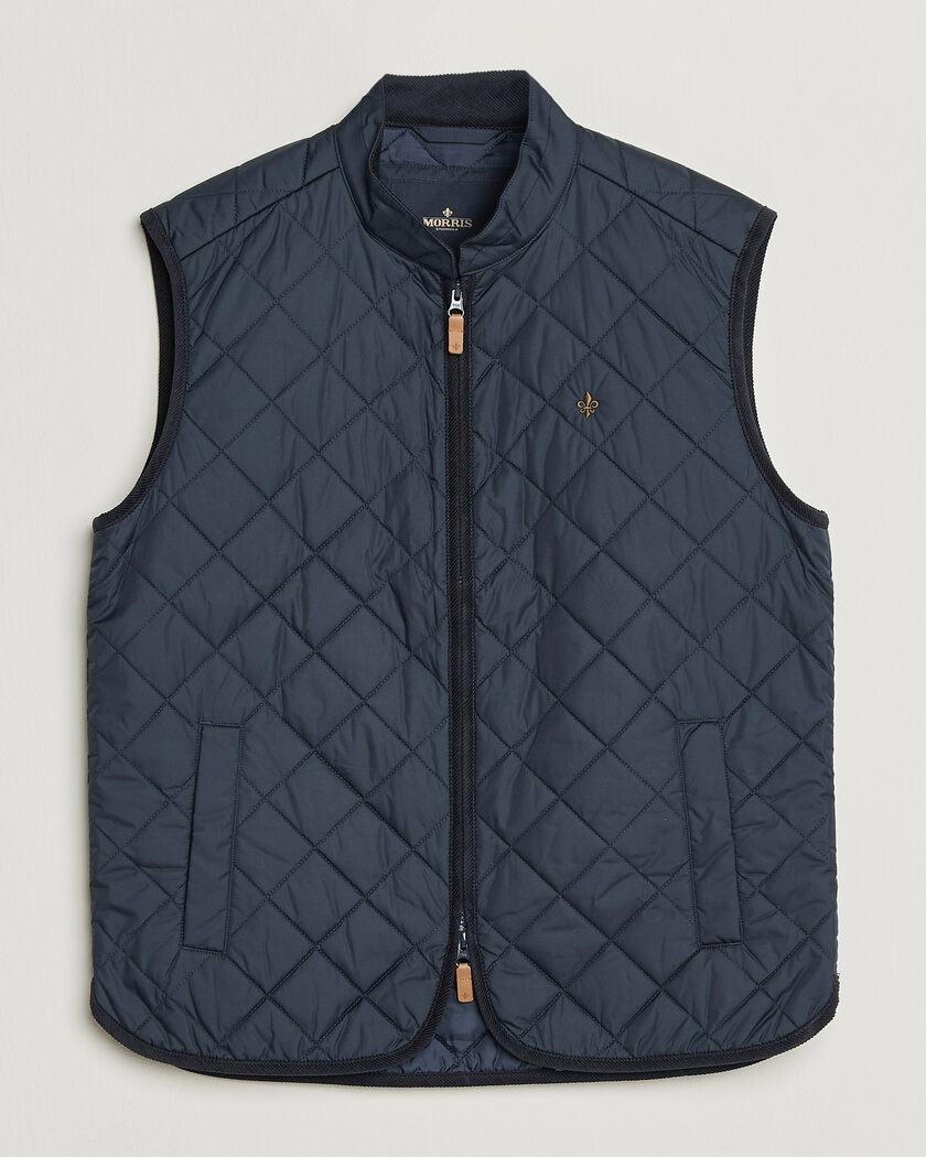 Morris Teddy Quilted Vest Old Blue – Blau