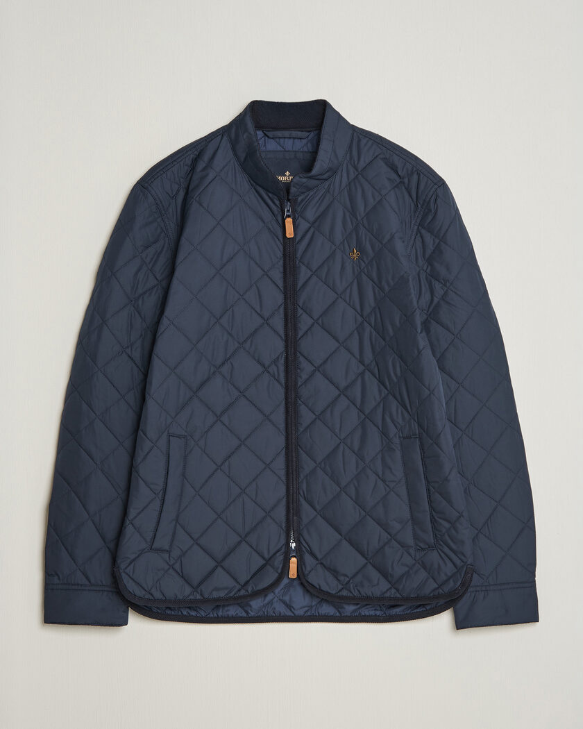 Morris Teddy Quilted Jacket Old Blue – Blau