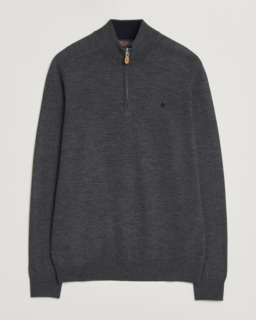 Morris John Merino Half Zip Grey – Grau