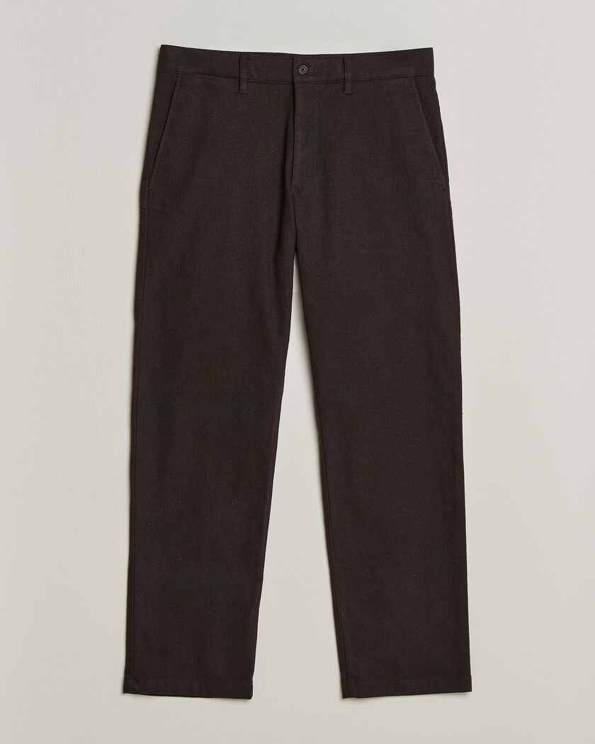 NN07 Aden Brushed Cotton Trousers Deep Truffle – Braun