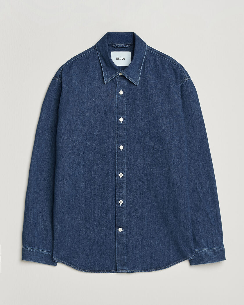 NN07 Casper Denim Overshirt Medium Indigo – Blau