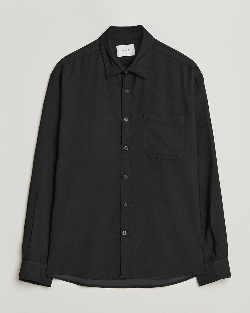 NN07 Deon Viscose Shirt Black – Schwarz