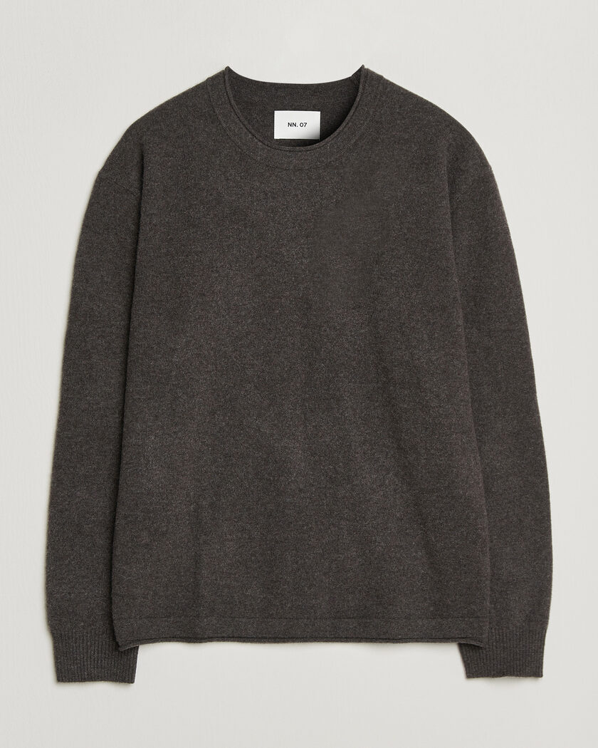 NN07 Sammy Wool Knitted Sweater Earth Melange – Braun