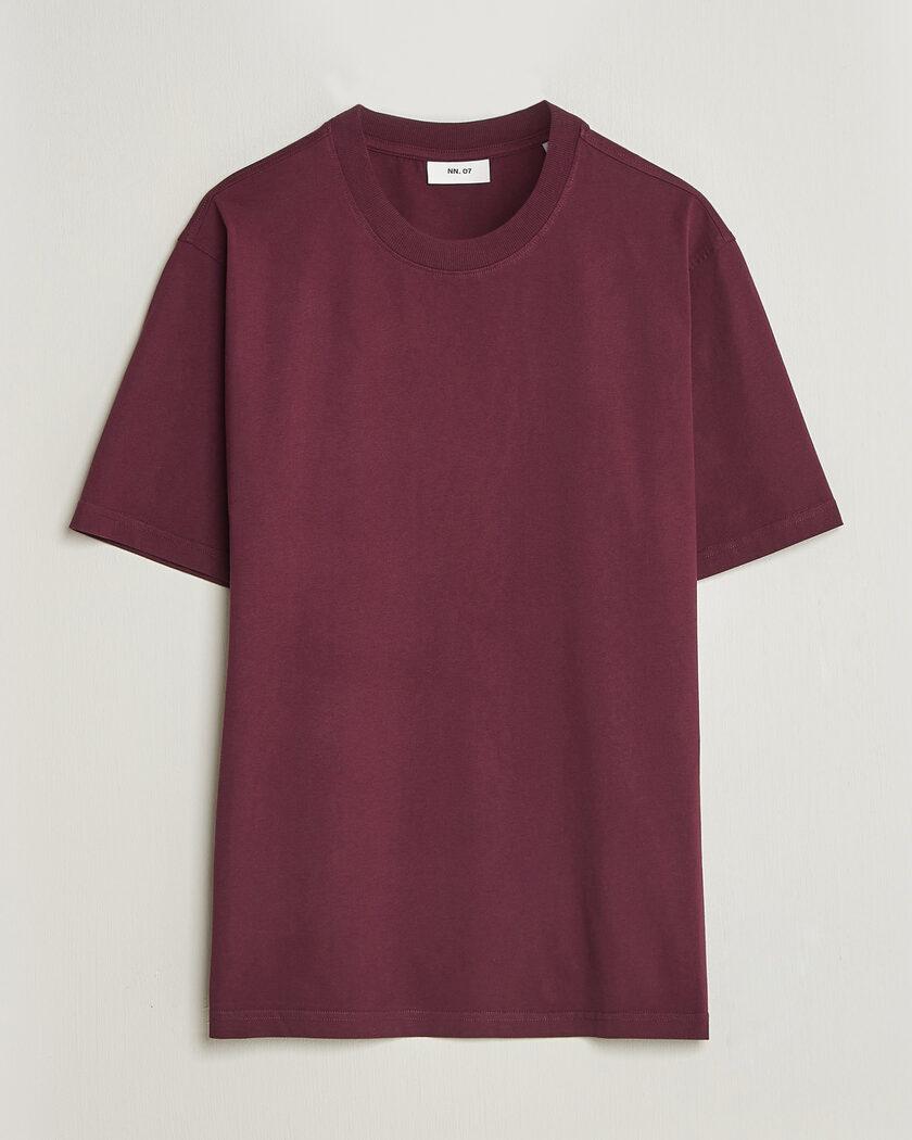 NN07 Adam Crew Neck T-Shirt Winetasting – Rot