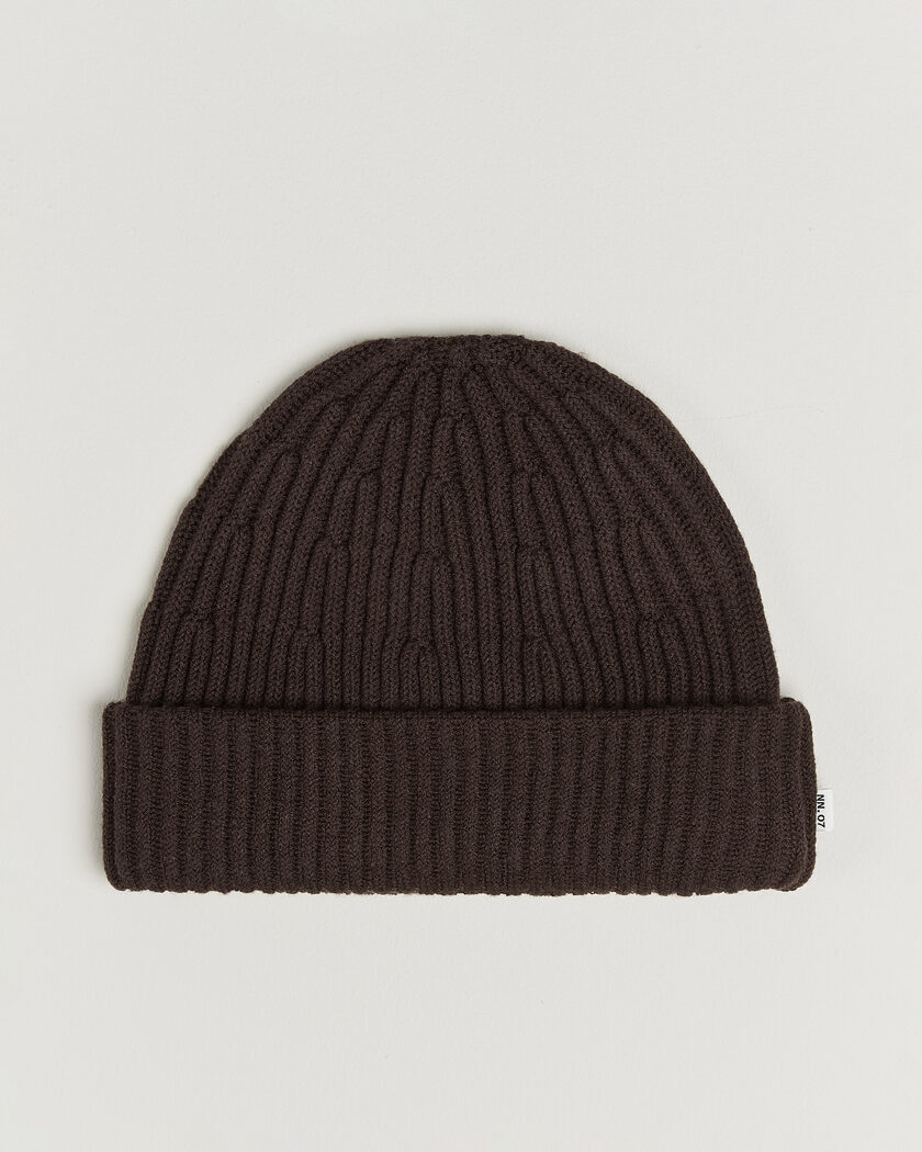 NN07 Wool Rib Hat Deep Truffle – Braun