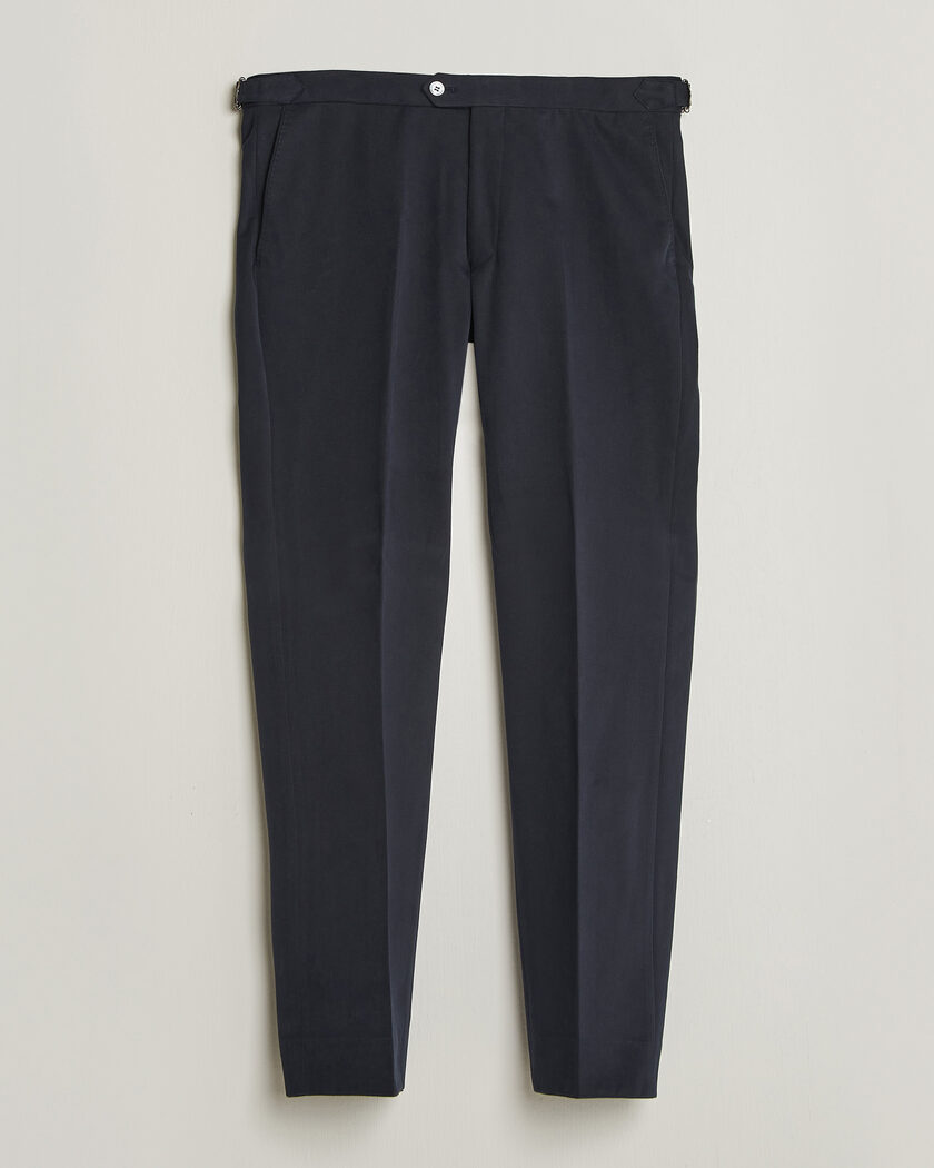 Oscar Jacobson Dandy Brushed Cotton Trousers Blue – Blau