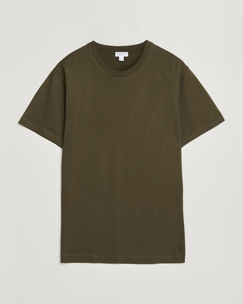 Sunspel Riviera Midweight T-Shirt Loden Green – Grün