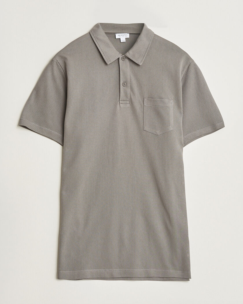 Sunspel Riviera Polo Shirt Smoke Grey – Grau
