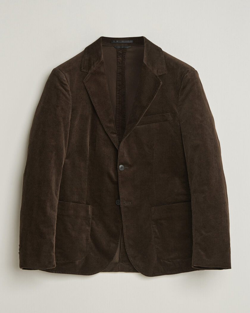 Sunspel Relaxed Corduroy Blazer Dark Choclate – Braun