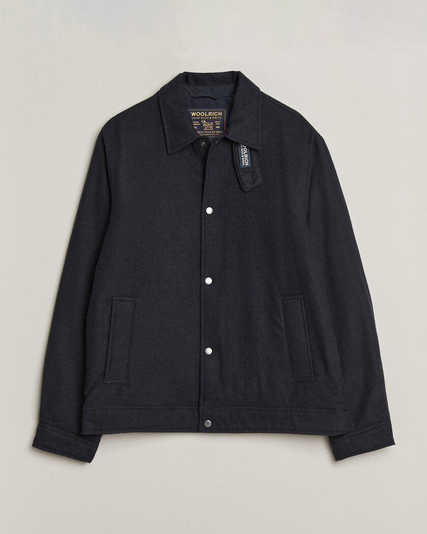 Woolrich Wool Light Padded Keating Shirt Jacket Melton Blue – Blau