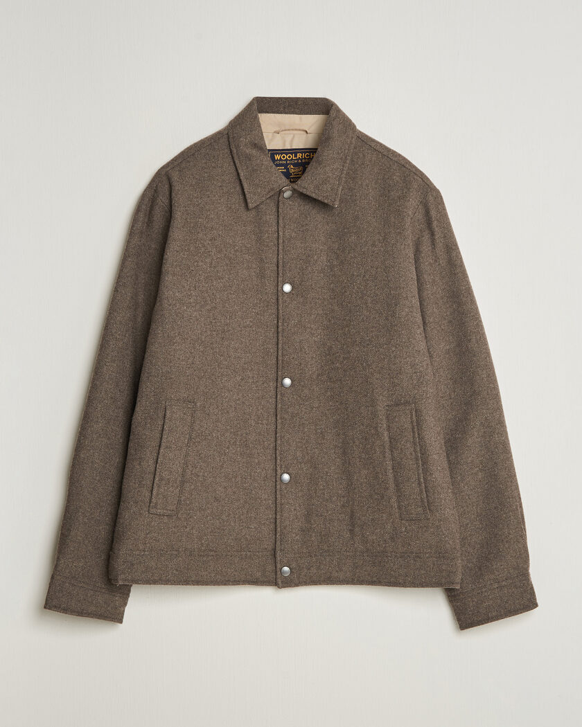 Woolrich Wool Light Padded Keating Shirt Jacket Falcon – Braun