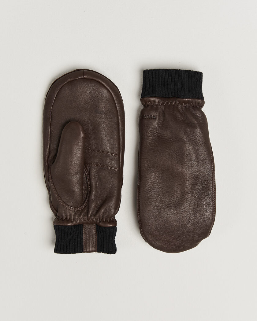 Hestra Tore Deerskin Primaloft Lined Mitt Chocolate – Braun