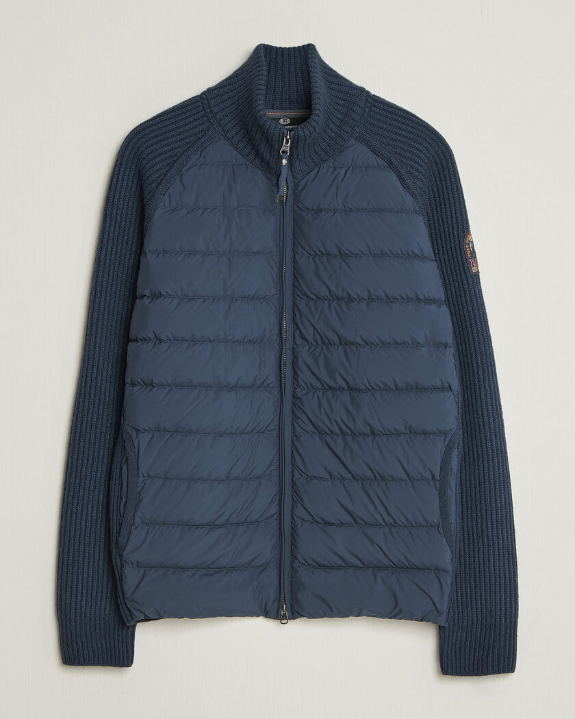Parajumpers Olmo Rib Knitted Hybrid Jacket Nine Iron – Blau