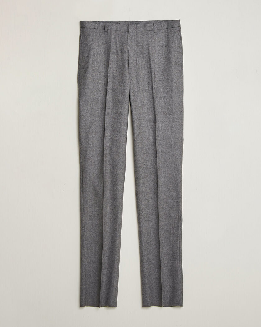 Kamakura Shirts Saxony Wool Ivy Trousers Mid Gray – Grau