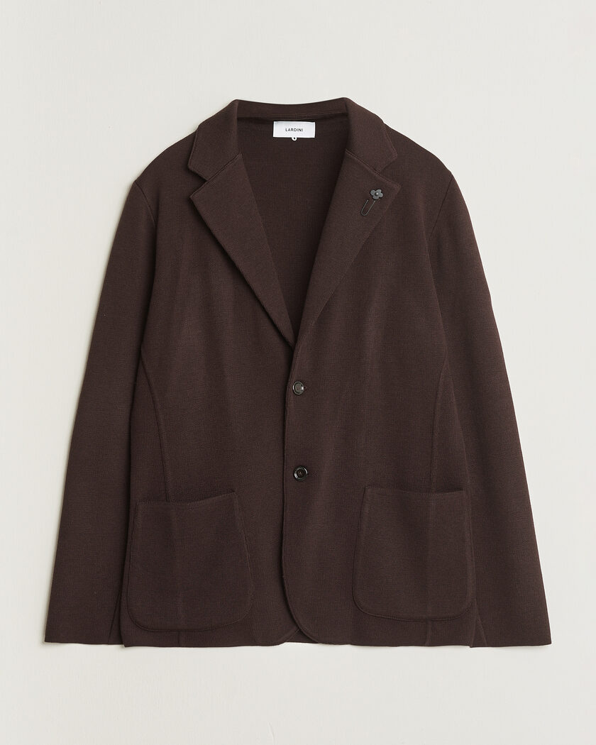 Lardini Knitted Wool Blazer Brown – Braun