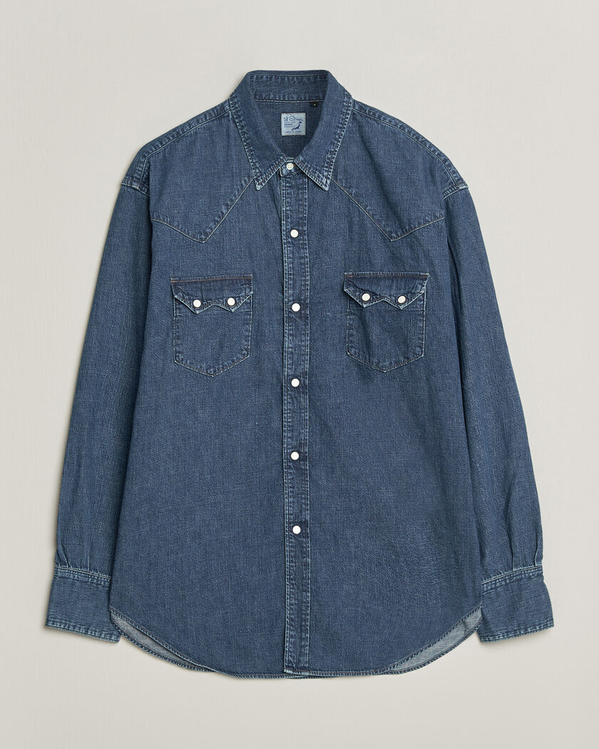 orSlow Denim Western Shirt Vintage Indigo – Blau