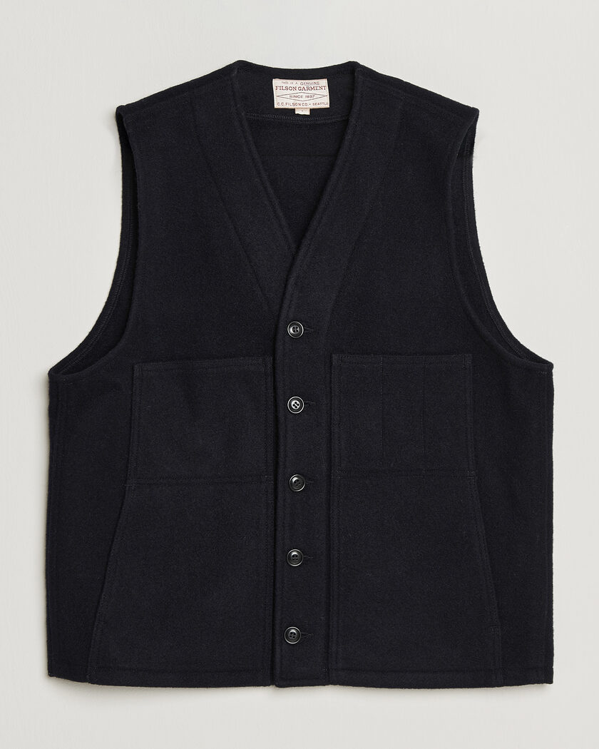 Filson Mackinaw Wool Vest Navy – Blau