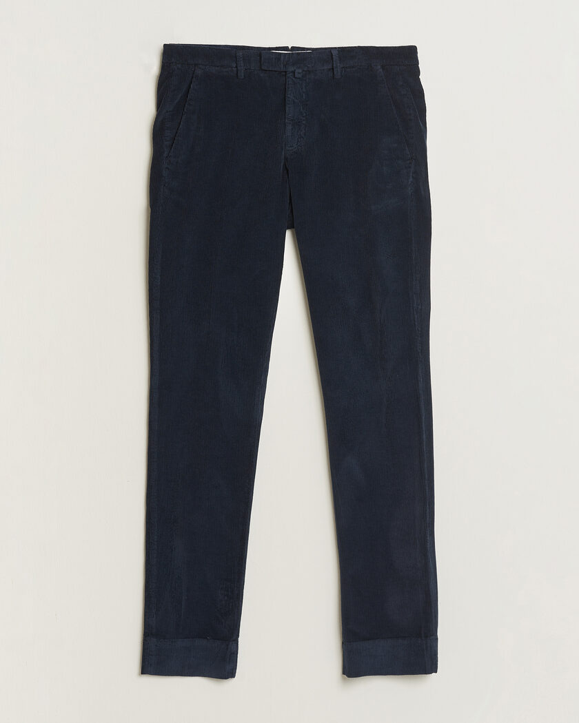 Briglia 1949 Slim Fit Corduroy Trousers Navy – Blau